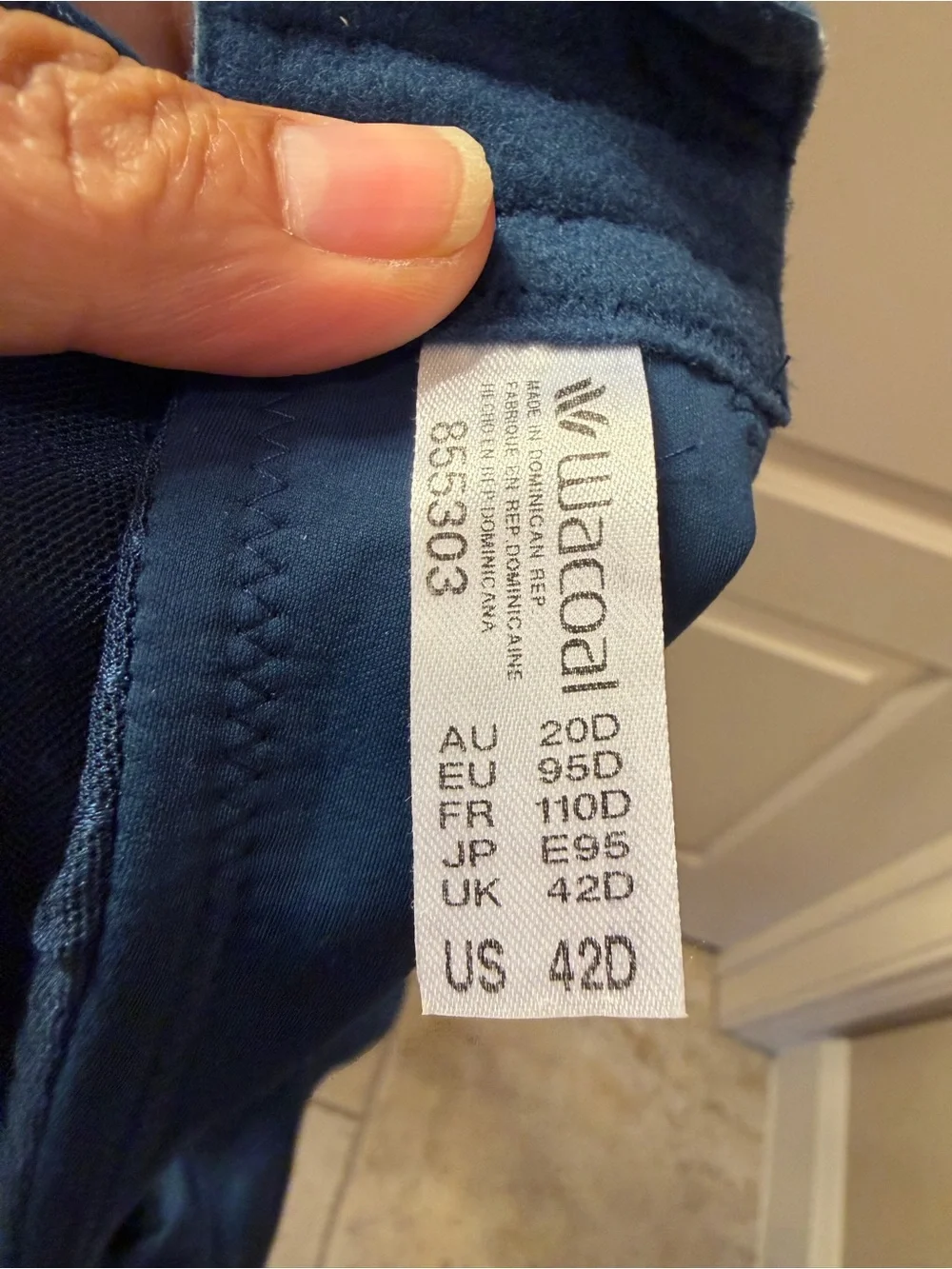 Wacoal Navy Full Coverage Underwire Bra